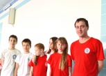 Первенство Волгограда по плаванию - тренер Кулев и юные пловцы